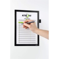 Infókeret A4, öntapadó hátlap, mágneses záródás Duraframe® Note fekete