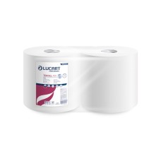 Ipari törlő 1 rétegű tekercses átmérő: 21 cm 400 lap/tekercs 2 tekercs/karton Texicell 400 Lucart_851270 fehér
