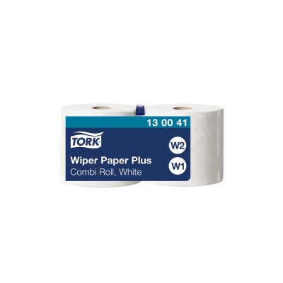 Ipari törlő 2 rétegű tekercses átmérő: 26,2 cm 2 tekercs/csomag Premium W1/W2 Tork_130041 fehér