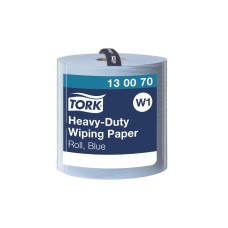 Ipari törlő 2 rétegű tekercses átmérő: 37,5 cm 1000 lap/340 méter/tekercs 1 tekercs/karton Premium W1 Tork_130070 kék