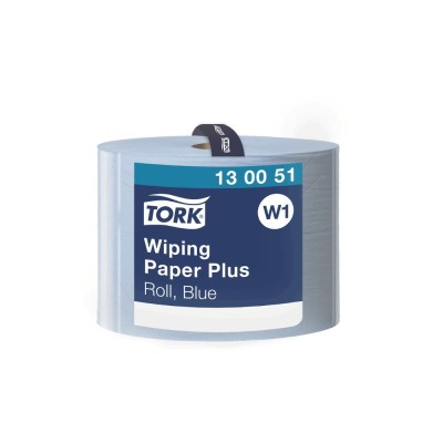 Ipari törlő 2 rétegű tekercses átmérő: 39 cm 1500lap/510 m/tekercs 1 tekercs/karton Premium Plus W1 Tork_130051 kék