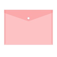 Irattartó tasak A5, PP patentos transzparens Icarus piros