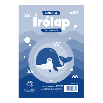 Írólap A5, 20-50 famentes 50lap Bluering®
