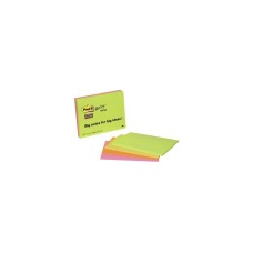 Jegyzettömb öntapadó, 152x101mm, 45 lap 4 tömb, 3M 6445-SSP-EU Post-It, vegyes színek