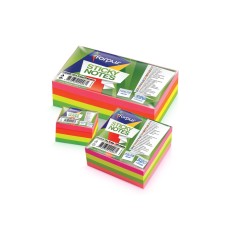 Jegyzettömb öntapadó 40x50mm 4x80lap neon színek (rózsaszín, narancs, sárga, zöld) Forpus