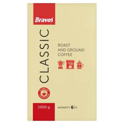 Kávé őrölt 1000g. Bravos Classic