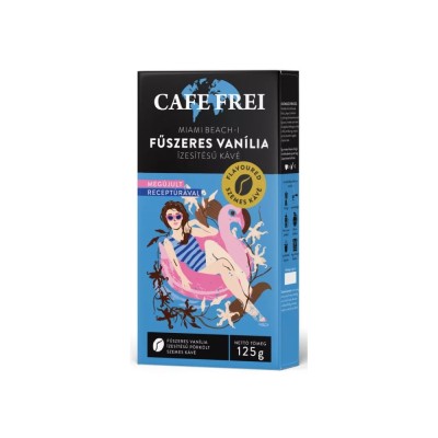 Kávé szemes, 125g, Cafe Frei Miami beach-i vanília fahéjjal ízesítéssel