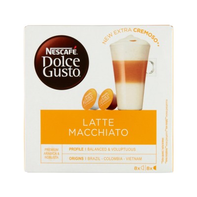 Kávékapszula, Nescafé DOLCE GUSTO Café Latte Macchiato 16db kapszula Kávékapszula, Nescafé DOLCE GUSTO Café Latte Macchiato 16db kapszula