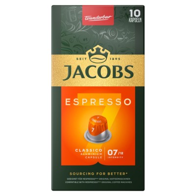 Kávékapszula, Nespresso kompatibilis Jacobs Espresso 7 Classico10 db kapszula