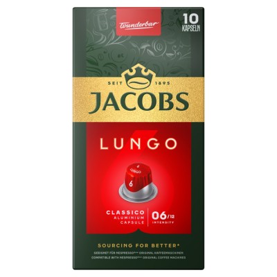 Kávékapszula, Nespresso kompatibilis Jacobs Lungo 6 Classico 10db kapszula