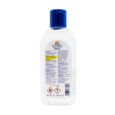 Kéz- és bőrfertőtlenítő gél 100 ml Glory citrom Kéz- és bőrfertőtlenítő gél 100 ml Glory citrom