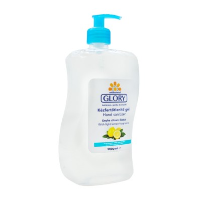 Kéz- és bőrfertőtlenítő gél pumpás 500 ml Glory citrom