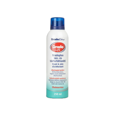 Kéz- és bőrfertőtlenítő pumpás 250 ml BradoLife
