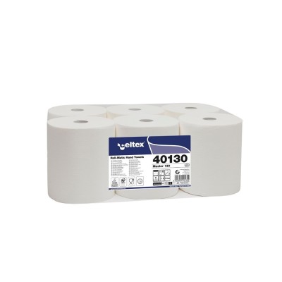 Kéztörlő 2 rétegű tekercses átmérő: 19 cm 100% cellulóz 6 tekercs/karton Celtex_40130 hófehér