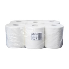 Kéztörlő 2 rétegű tekercses átmérő: 19 cm 100% cellulóz 92 m/tekercs 6 tekercs/karton Bluering® hófehér