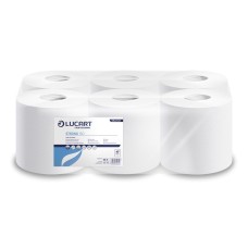 Ipari törlő 2 rétegű kitéphető dudával átmérő: 20 cm 600 lap/tekercs 6 tekercs/karton Strong 150 Lucart_852210H fehér