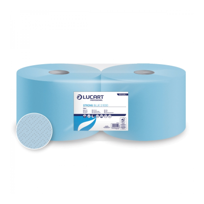 Kéztörlő 2 rétegű tekercses 2 tekercs/karton Strong Blue 2.1000 Lucart_851326J kék