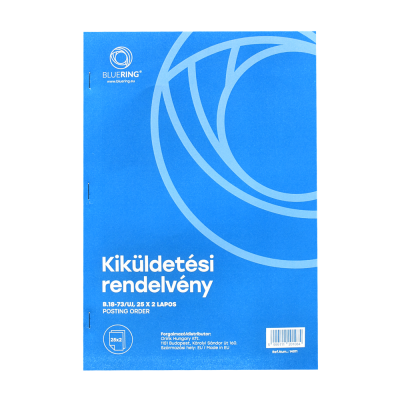 Kiküldetési rendelvény a hivatali, üzleti utazás költségtérítéshez A4, álló 25x2lapos B.18-73/UJ Bluering®