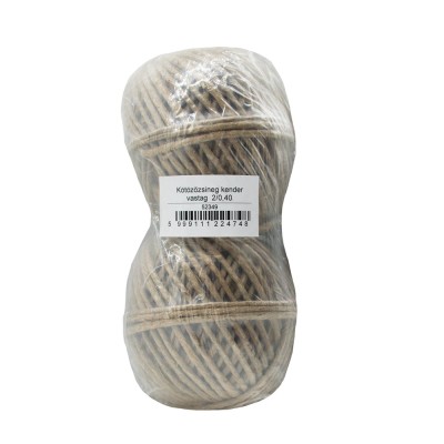 Kötözőzsineg kender vastag 2x200 g. 2/0,40 Bluering® Kötözőzsineg kender vastag 2x200 g. 2/0,40 Bluering®