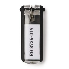 Kulcsjelölő címke beírós 6 db/csomag, fekete, Durable