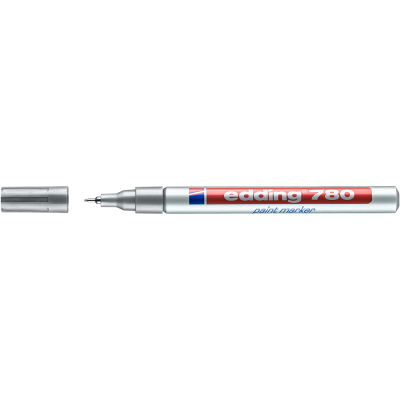 Lakkmarker 0,8mm, kerek Edding 780 ezüst