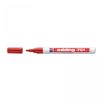 Lakkmarker 1-2mm, kerek Edding 751 piros