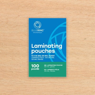 Lamináló fólia 54x86mm, 125 micron 100 db/doboz, Bluering®