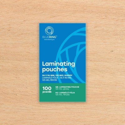 Lamináló fólia 56x96mm, 125 micron 100 db/doboz, Bluering®