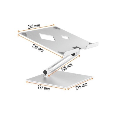 Laptop állvány, Durable RISE ezüst Laptop állvány, Durable RISE ezüst