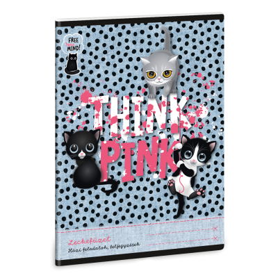 Leckefüzet A5, tűzött 38 lap Ars Una THINK-PINK (5285) 23 10db/csomag