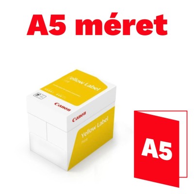 Másolópapír A5, 80g, Canon Yellow Label 500ív/csomag