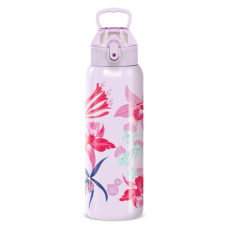 Műanyag duplafalú fémkulacs 700ml Ars Una Beach Flowers-purple