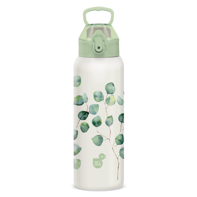 Műanyag duplafalú fémkulacs 700ml Ars Una Botanic Leaf