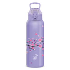 Műanyag duplafalú fémkulacs 700ml Ars Una Snow Flower-purple