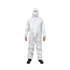 Munkavédelmi overál, hosszú ujjú vízlepergető kapucnis 3XL fehér