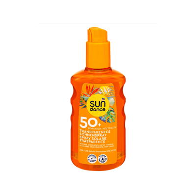 Naptej Napozó spray nagyon magas fényvédelemmel szórófejes 200 ml FF50+ Átlátszó Sundance