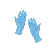 Gumikesztyű nitril púdermentes XL 100 db/doboz GMT Super Gloves kék