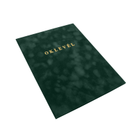 Oklevéltartó A4, prémium, arany nyomattal, Bluering® zöld