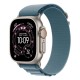 Okosóra Apple Watch Ultra 3 Cellular 49mm Natural Titanium Case with Light Blue Alpine Loop - Medium
