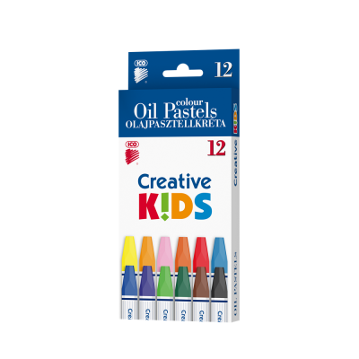 Olajpasztell kréta készlet, ICO Creative Kids 12klf. szín