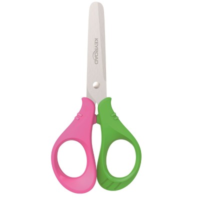 Olló 13 cm tompa fejű Keyroad Start zöld rózsaszín Olló 13 cm tompa fejű Keyroad Start zöld rózsaszín