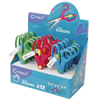 Olló 13cm, iskolai a fogón nyitás rásegítővel, Connect
