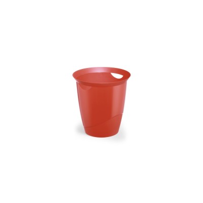 Papírkosár 16l, Durable Trend, áttetsző piros Papírkosár 16l, Durable Trend, áttetsző piros