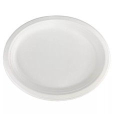 Tányér lapos ovális 25,4 x 19,05 cm komposztálható cukornád 125 db/csomag, natúr