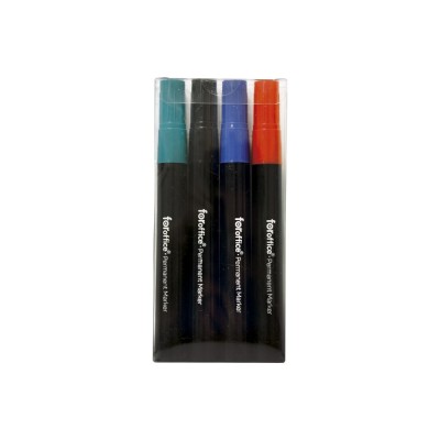 Alkoholos marker Foroffice, kerek hegyű hegyű, 1,5-3mm, 4 db-os készlet