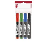 Alkoholos marker készlet, 3mm, kerek hegyű Ico 11XXL, 4 klf.szín