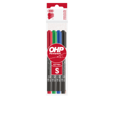 Alkoholos marker készlet, S, OHP Ico, 4 klf.szín