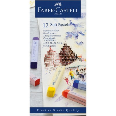 Porpasztell kréta készlet puha CREATIVE STUDIO Faber-Castell 12klf.szín