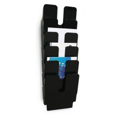 Prospektustartó A4, Durable Flexiplus 6 db/csomag, fekete