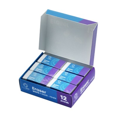 Radír 3cm fehér szögletes papírtokos Bluering® Radír 3cm fehér szögletes papírtokos Bluering®
